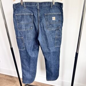 FR‎ Carhartt Mens Size 38 x 32 Relaxed Fit Blue Jeans CAT 2 Flame Fire Resistant